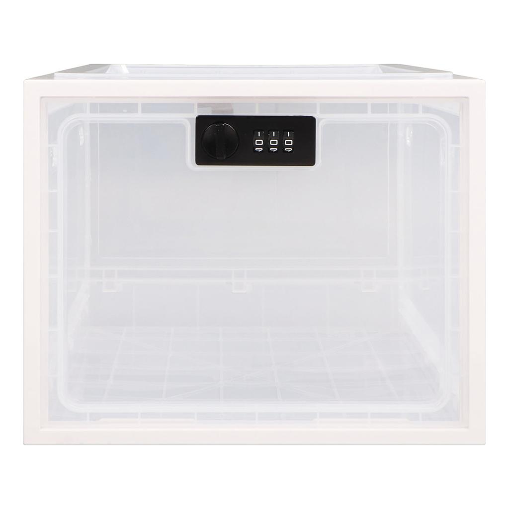 Lock Box Clr Food Storage Container Medicine Case with 3 Digit Combination Lock for Home