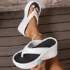 Women Slippers Soft EVA Summer Platform Shoes Girls Beach Flip Flops Thick Sole Female High Heel Street Sandals