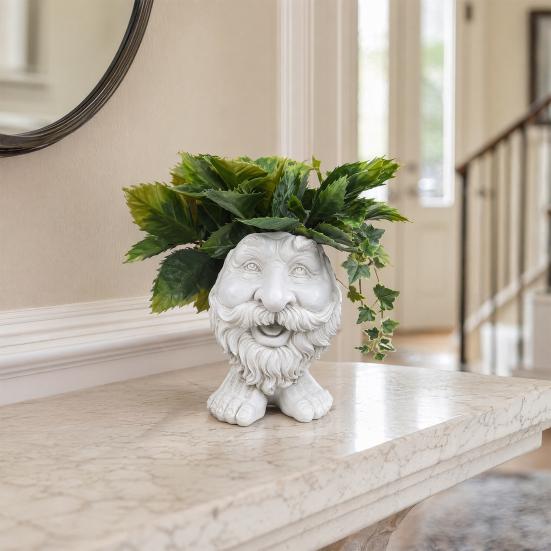 Face Flower Pot, Head Planter Pot, Funny Shape Face Planter Statue, Cute Resin Planter for Indoor Outdoor Plants Garden Decorations
