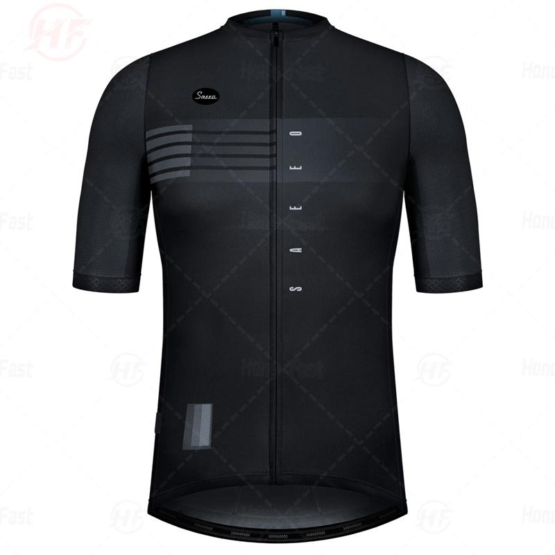Verão de alta qualidade 2026 nova equipe homens ciclismo jersey roupas de manga curta preta respirável ciclo de secagem rápida roupas jersey