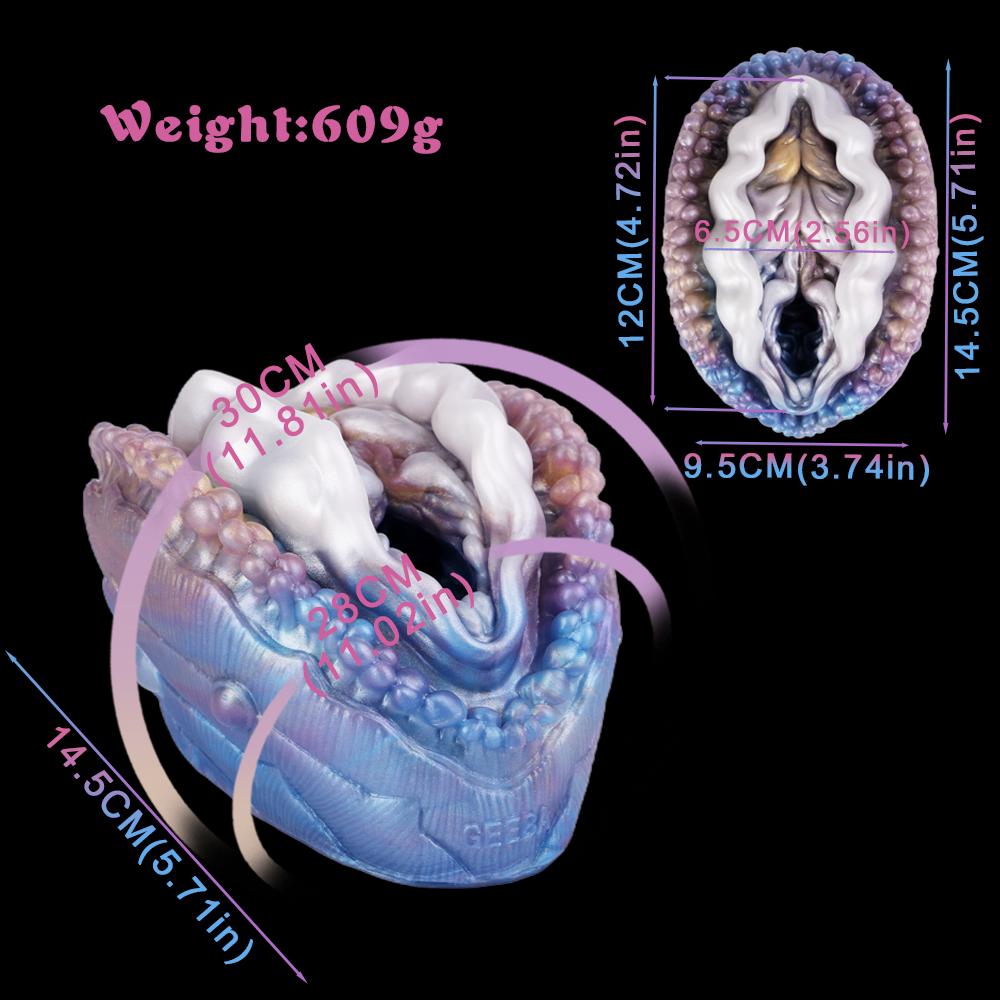 Realistic Abalone Pocket Pussy for Men, Silicone Masturbator with Vaginal Texture, Stroker for Sexual Pleasure & Penis Exercise