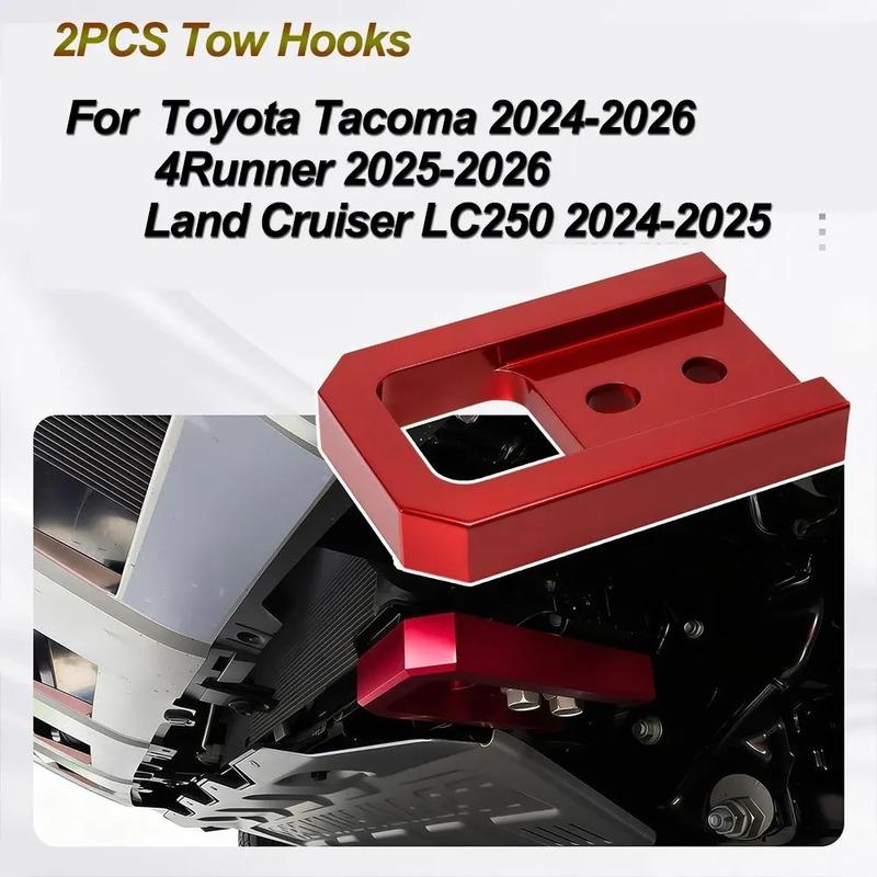 2PCS Tow Hooks For Toyota 4Runner 2025-2026 Tacoma 2024-2026 For Toyota Land Cruiser LC250 2024-2025 Alluminum Alloy