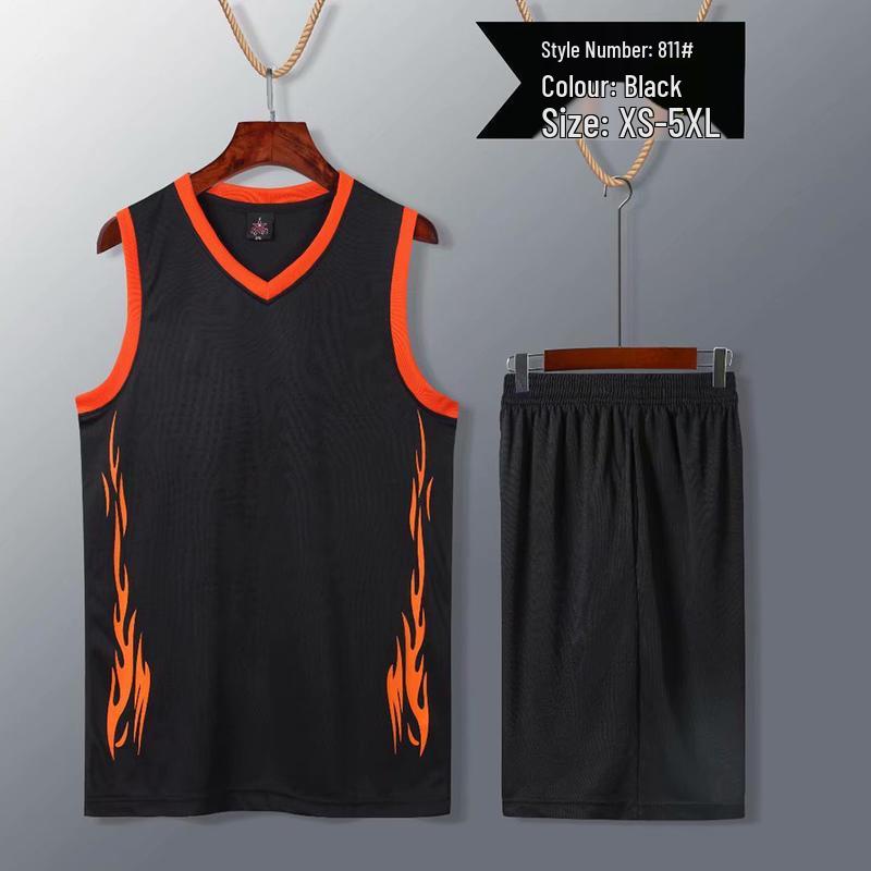 Basketball Uniform Sets for Men, Women, and Children - Sports Performance Jerseys with Printed Logo for Competition and Training.