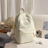 Schoolbag new Korean version of high-value large-capacity schoolbag for women's leisure solid color simple and versatile backpack for junior 