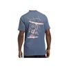 adidas Umbrella Print Round Neck Pullover Short Sleeve T-Shirt Men T-Shirts Gray Blue GE4518