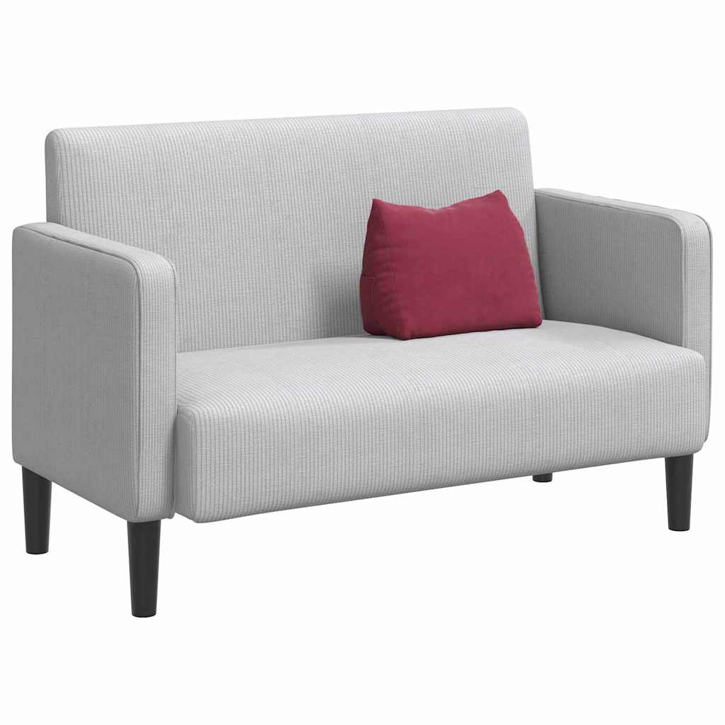 Back Cushion Burgundy Red 45 X 20 X 35 Cm Cord Fabric