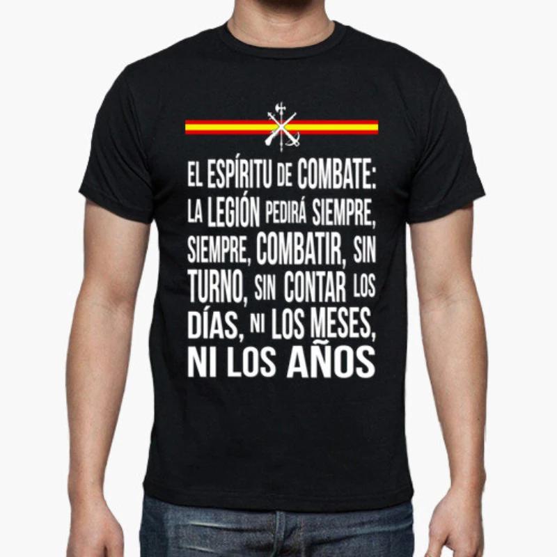 Légion Espagnole Légion Étrangère Espagnole Credo du Légionnaire T-shirt Manches Courtes Décontracté 100% Coton Col Rond Été T-shirt Homme Taille S3XL