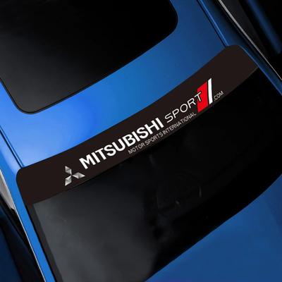 Car Windshield Banner Sticker for Compatible with All Models Pajero Outlander Lancer Eclipse Cross Vinyl Glass Decal