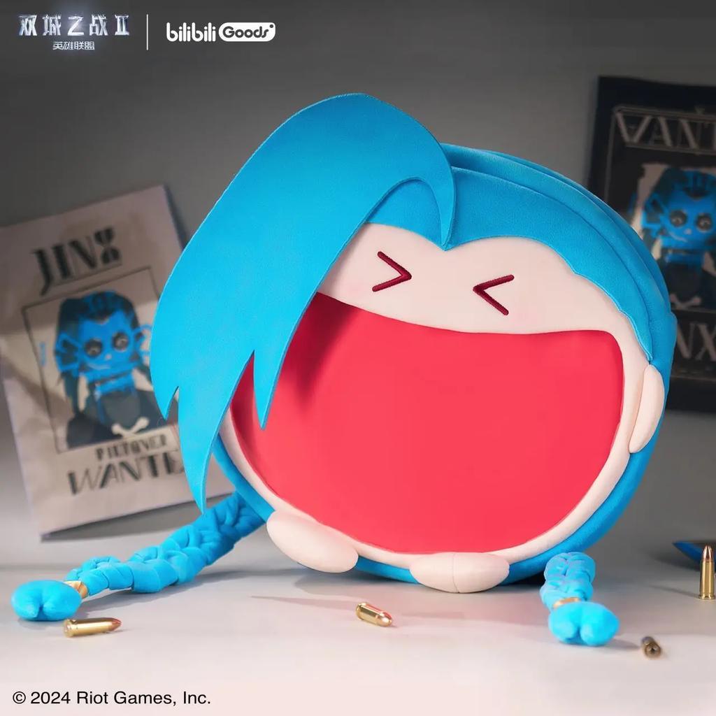 Original Lol League Of Legends Bilibiligoods Arcane Season 2 Jinx Short Plush Stuffed Backpack Action Figure Model Kid Toys Gift