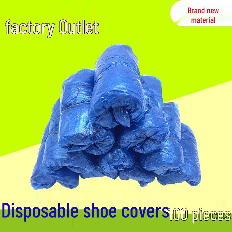 Waterproof Thickened PE Non-woven Disposable Shoe Covers for Household Use