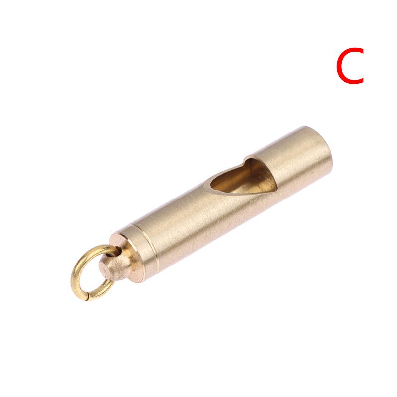 Kluczówka z mosiężnym gwizdkiem Wisiorek Outdoorowy Survivalowy Przenośny Jednorurowy Wybuchowy Wysokiej Częstotliwości Wysokotonowy Gwizdek