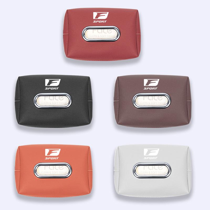 Interior Stickers Car Seat Back Tissue Box Auto Leather Tissue Holder For Lexus Fsport GS GX IS LS LX CT LC RC LBX NX RX 350h 45