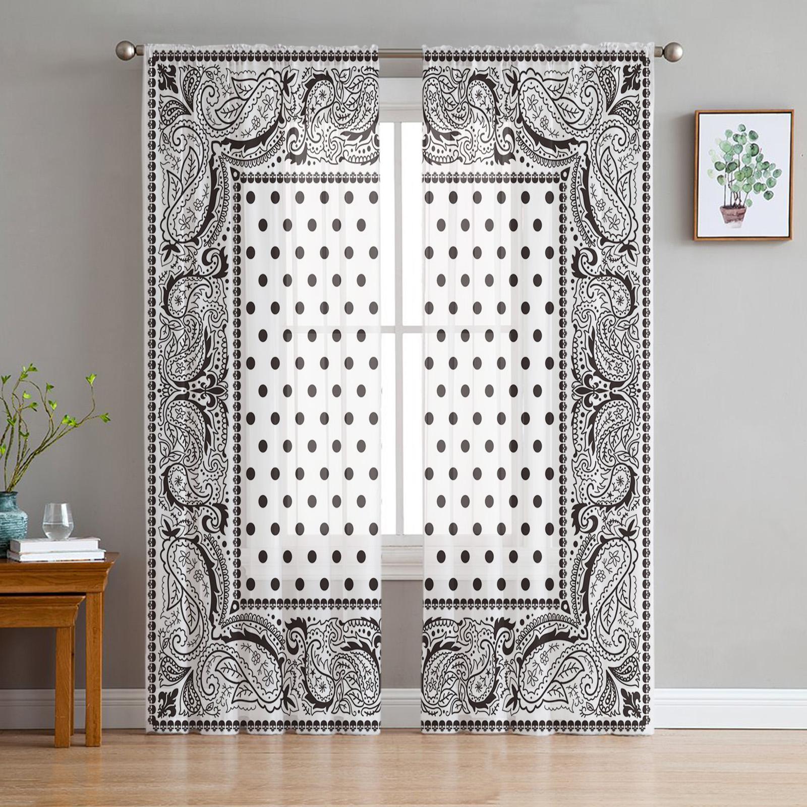 

Богемный Треугольник Цветной Шторы Для Гостиной Прозрачный Тюль Шторы Окна Прозрачные Для Спальни Аксессуары Декор W135 x H114cm