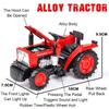 1/32 Simulation Tractor Toys Car Model Alloy Metal Body Agricultural Vehicle Pull Back Sound Light Function Toy Car For Boy Gift