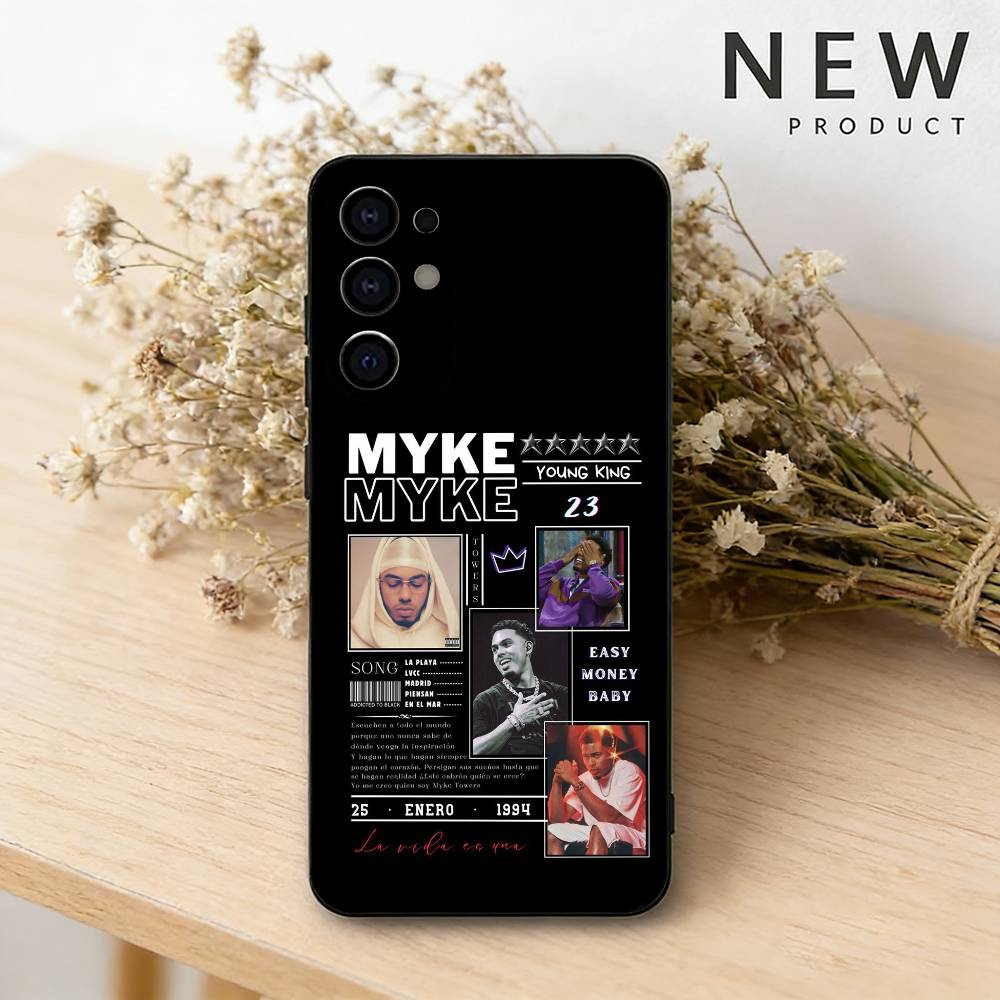 M-Myke Towers Ganga Phone Case For Samsung S26,25,24,23,22,21,20,30,Ultra,Plus,Fe,Lite Black Shell