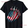 Patriotic USA Flag Fighter Jets Boys 4th of July Black T Shirt Vintage Washed Designer Clothes Unisex Versatile Soft Breathable