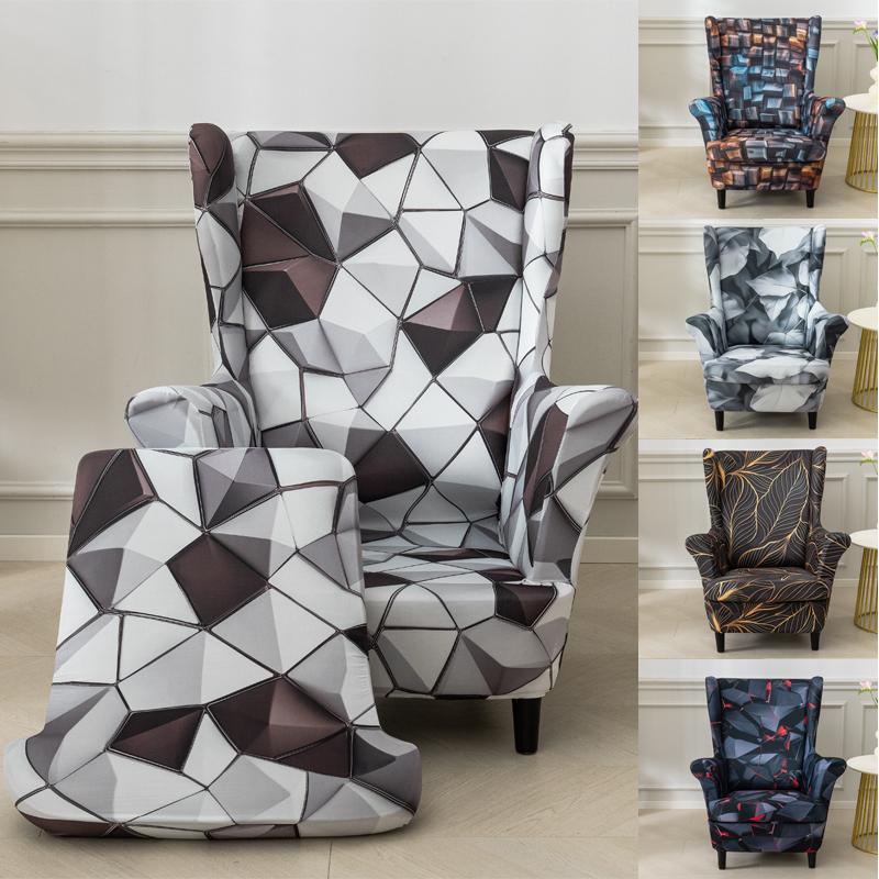 Stretch Wingback Chair Sofa Slipcover 1-Piece Sofa Cover Furniture Protector Couch Soft with Elastic Bottom