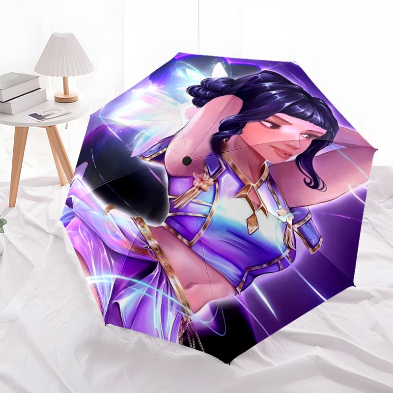 1pc KPop Demon Hunters ZOEY5 Umbrella, Sun Protection, And UV Shielding. It Has Eight Sturdy Ribs for Outdoor Use And Perfect Gift