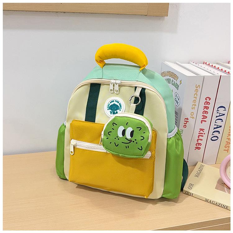 Schoolbag kindergarten children cartoon small schoolbag dopamine color matching light and cute backpack children travel foreign style backpack