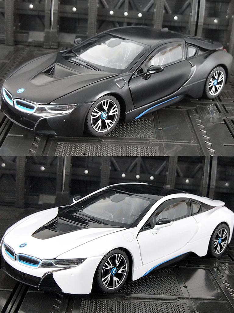 ACB1 Rastar 1:24 BMW I8 model car, zinc alloy metal decoration, collectible gift car
