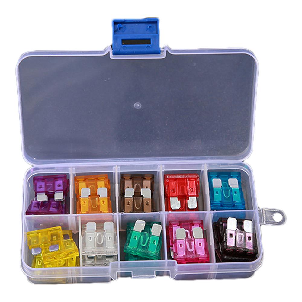Automotive Fuses Assortment Kit 50PCS Medium Size Car Truck Fuses Set Easy To Use Fuses Automotive Kit With Storage Box For