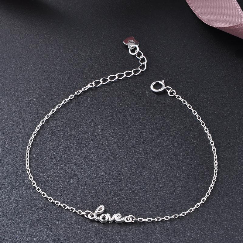Lindon Women Zircon 925 Sterling Silver Jewelry Geometric Bead Chain Link Bracelet Fashion Fine Wedding Gift for Girlfriend