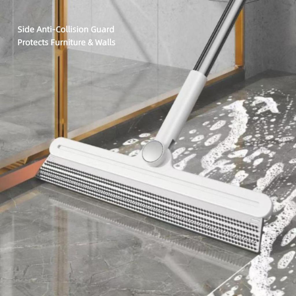 Silicone Pet Hair Remover Broom – Non-Stick Rubber Squeegee for Cleaning Pet Fur, Dust & Debris, Efficient Floor & Carpet Sweeper