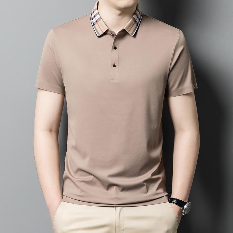 Summer New Polo Shirt Men's T-shirt Men's Casual Fashion Business Lapel Short Sleeve Top