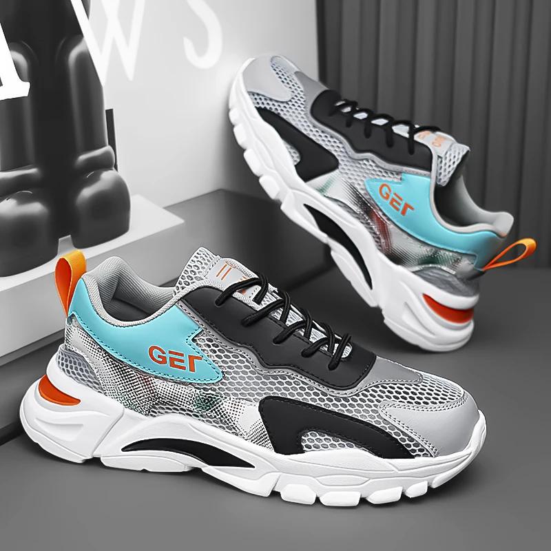 Men's Summer Breathable Comfortable Sports Shoes Thin Single Net Couple Large Size 36-46 Mesh Shoes Lightweight Running Sneakers