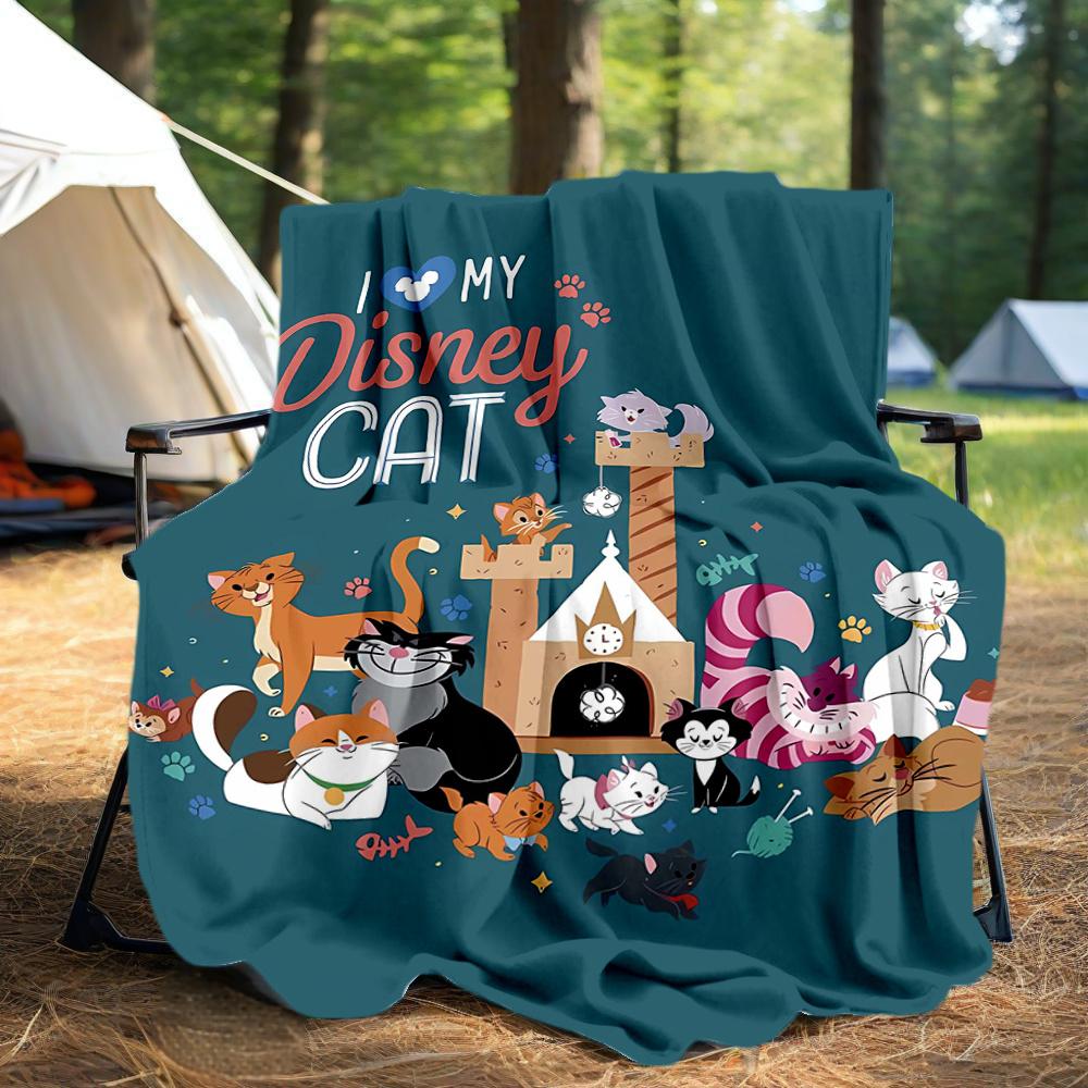 1pc, Disney Aristocats Blanket Soft Throw for Room Decor, Perfect Gift for Family and Friend, Living Room, Travel, Camping