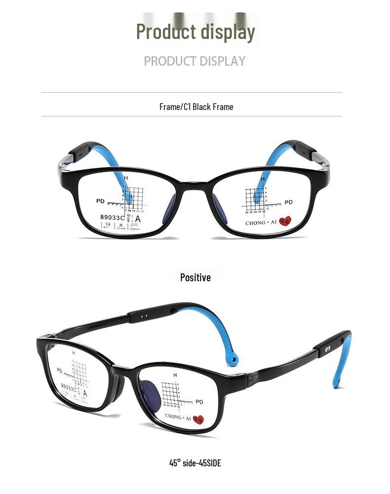 Unbreakable Kids' Silicone Myopia Glasses - Anti-slip, Transparent Frames for Boys and Girls, Prescription-Compatible