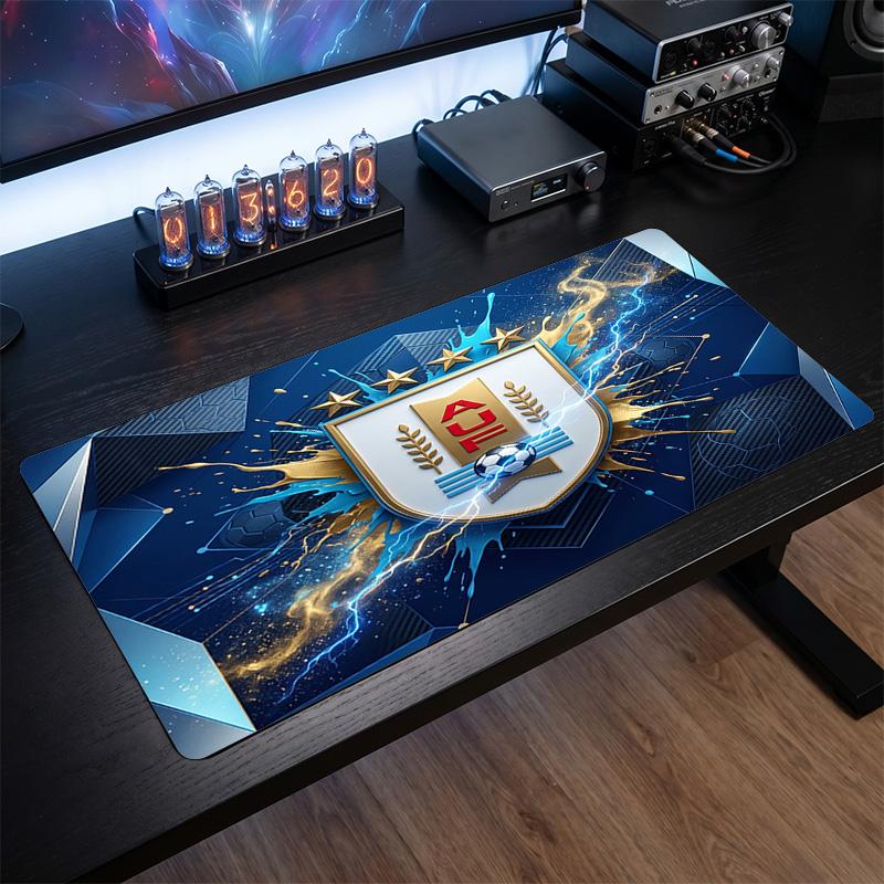 Uruguay Football Crest Mouse Pad, Extended Non Slip Rubber Desk Mat for Gaming Office Laptop Fan Gift