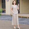 Elegant Middle-Aged Women's Summer Short-Sleeve Suit