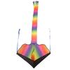 Velký duhový drak s dlouhým barevným ocasem pro děti, venkovní hru a aktivity