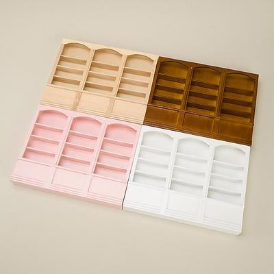 1:12 Dollhouse Display Cabinet Living Room Mini Furniture Window Showcase Table Desk Set Doll House Accessories