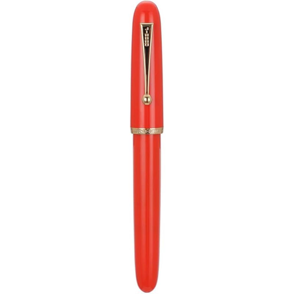 Jinhao 9016 Fountain Pen Medium Heartbeat Point, Dadao Series Black Acrylic with Large Converter for Writing