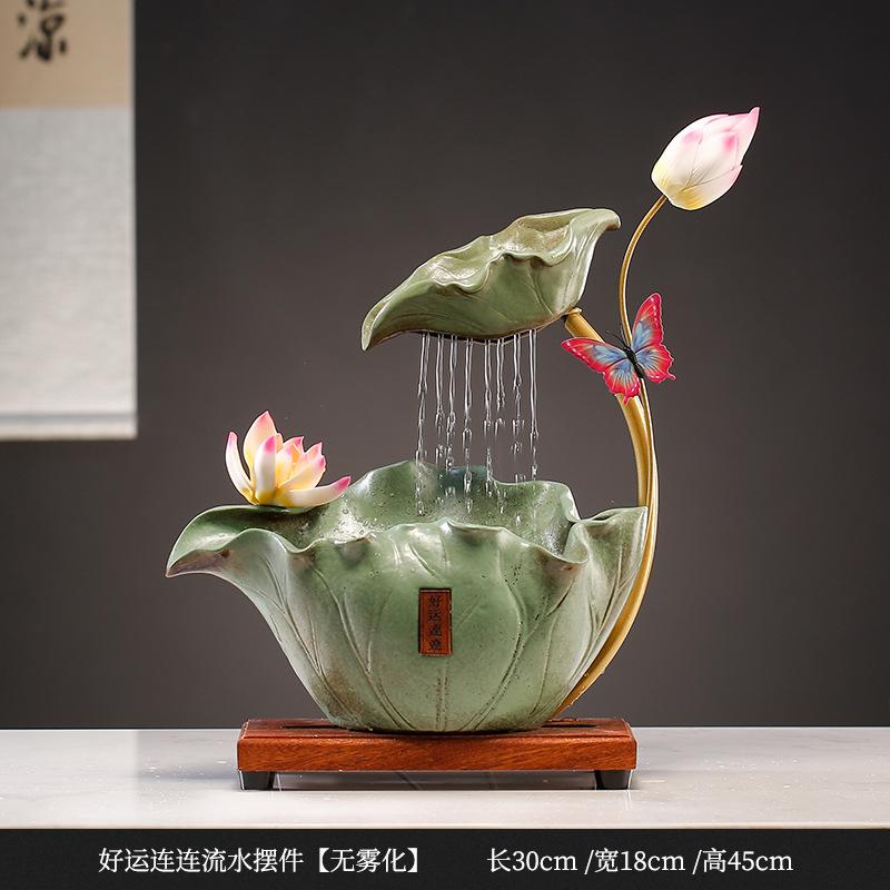 New Chinese Style Fortune Water Circulating Water Living Room Office Desktop Decoration Atomized Gift Home Decoration