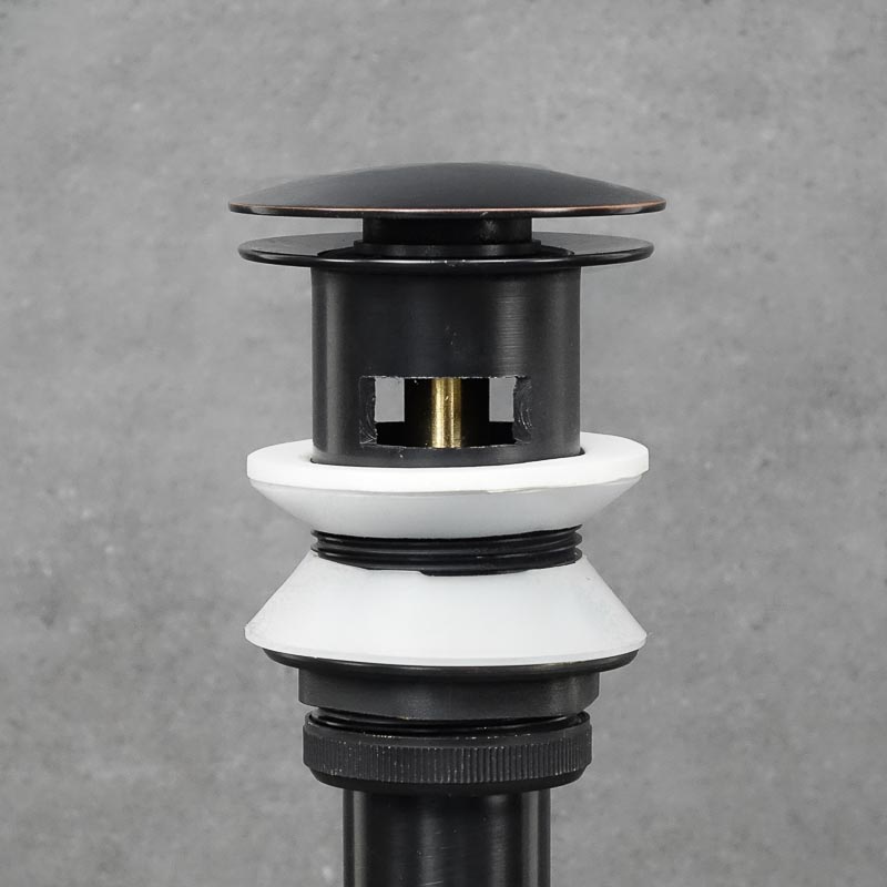 Washbasin Stopper with Overflow Black SIMPLY RETRO 2 21