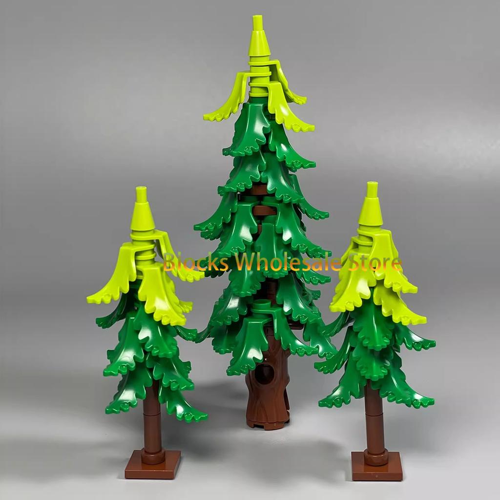 MOC Christmas Gift Present Assembly Toy Small Particle Building Block Set Christmas Tree Fir Tree Scene Desktop Ornament