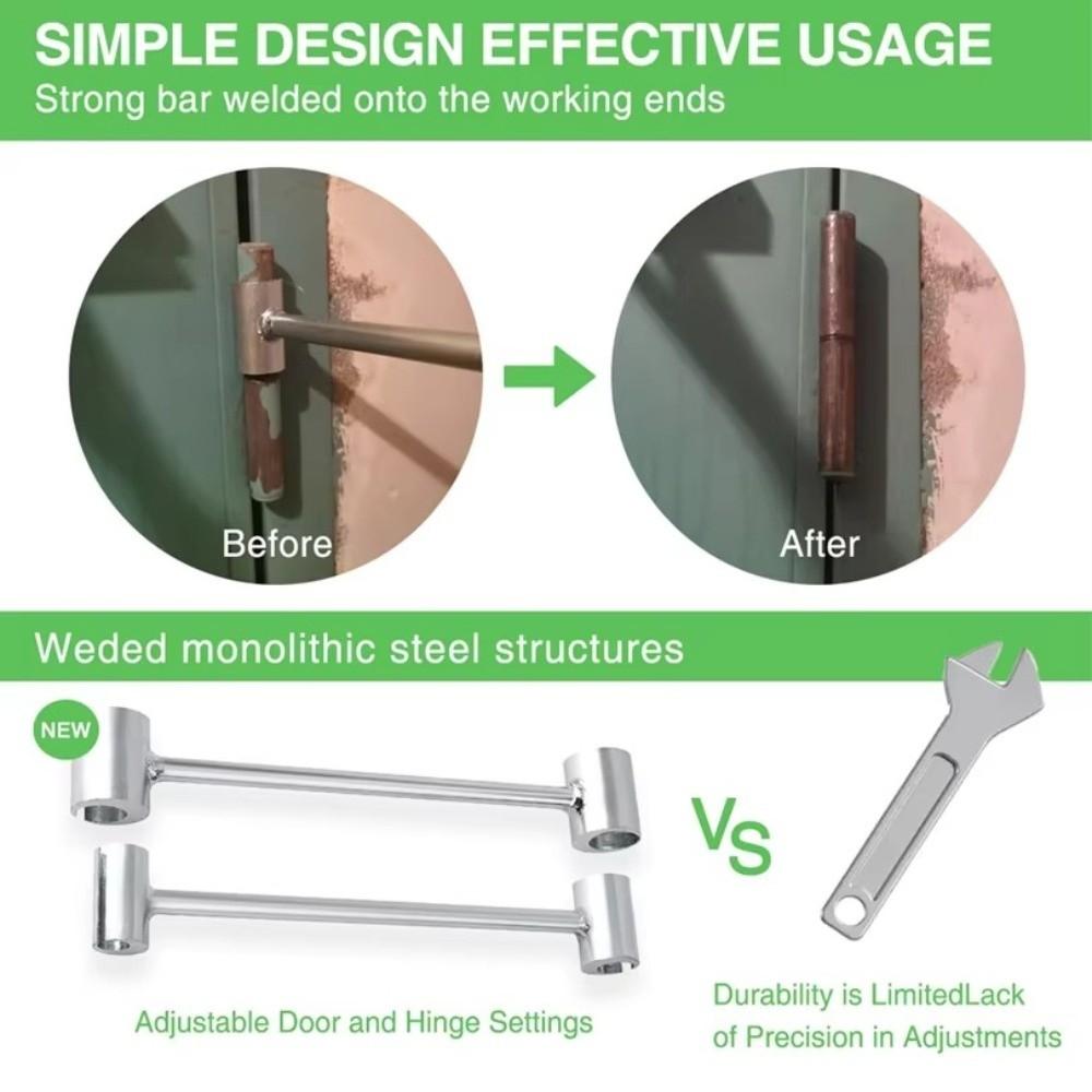 Double Head Door Hinge Repair Wrenchs Portable Door Hinge Adjustment Tool Gifts Door Hinge Wrench