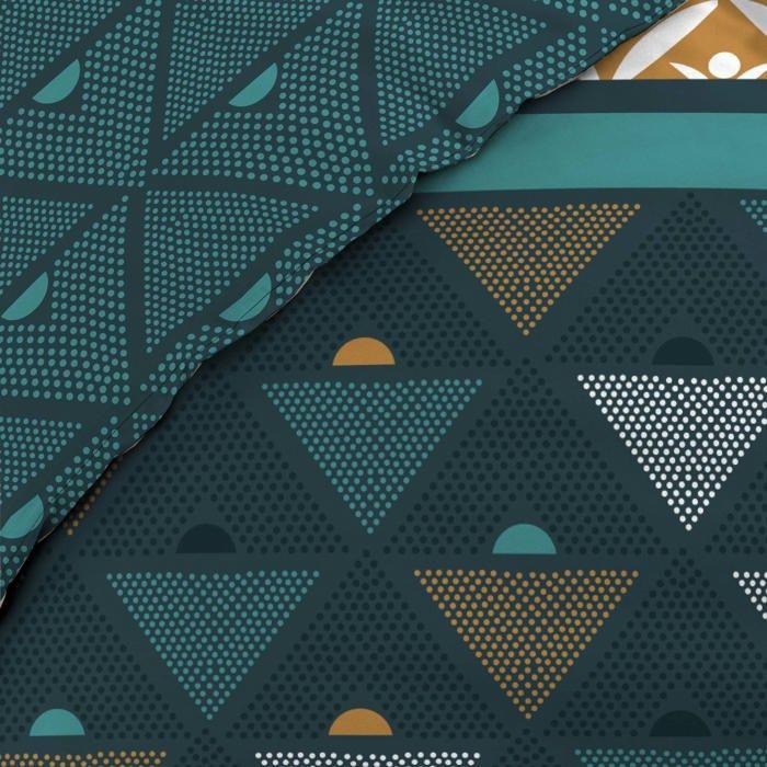 Housse de couette + 2 taies - Triades - 220 x 240 cm - Microfibre - Lavable 30°