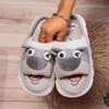 Bear cute linen slippers women's four seasons home indoor comfortable thick bottom spring and autumn cotton and linen sandals summer