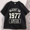 Mens Retro 1977 Limited Edition TShirt Regular Round Neck Design Clothes Comfortable Cotton Short Sleeve T Shirt Y2k Clothes
