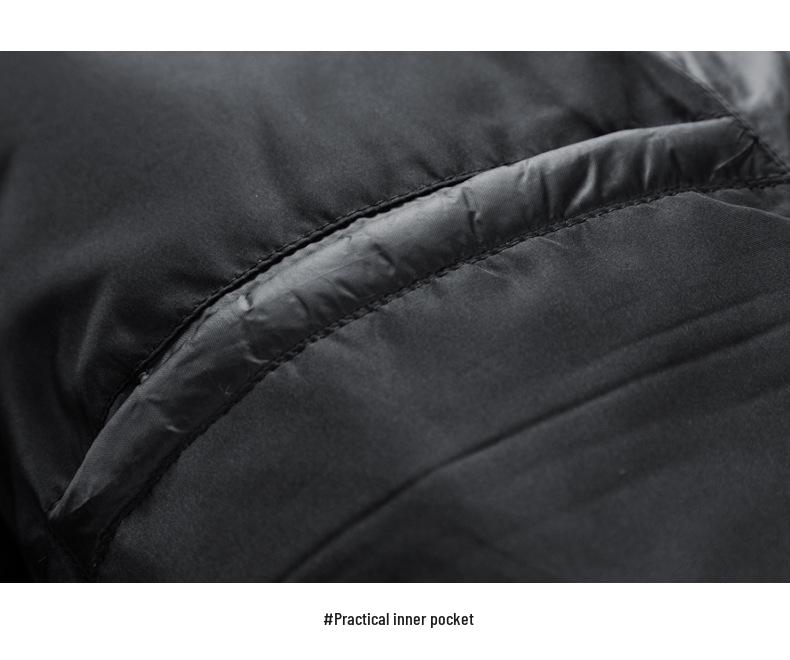 Mr. Cotton Men's Hooded Down Jacket - Thick White Duck Down for Warmth & Cold Protection in Winter