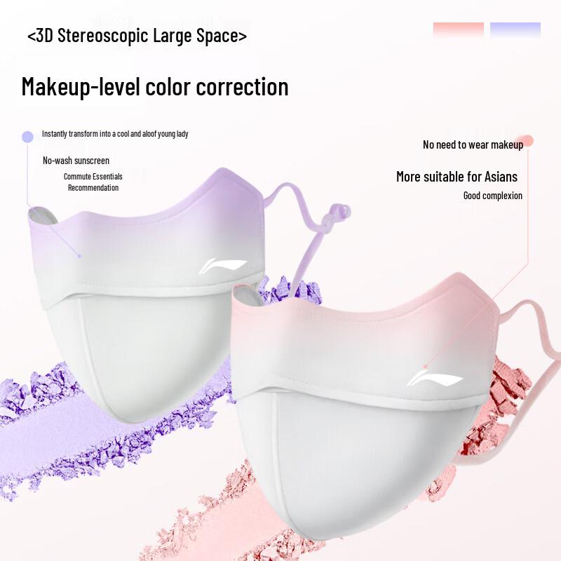 LI-NING Unisex Ice Silk UV Protection Sunscreen Face Mask