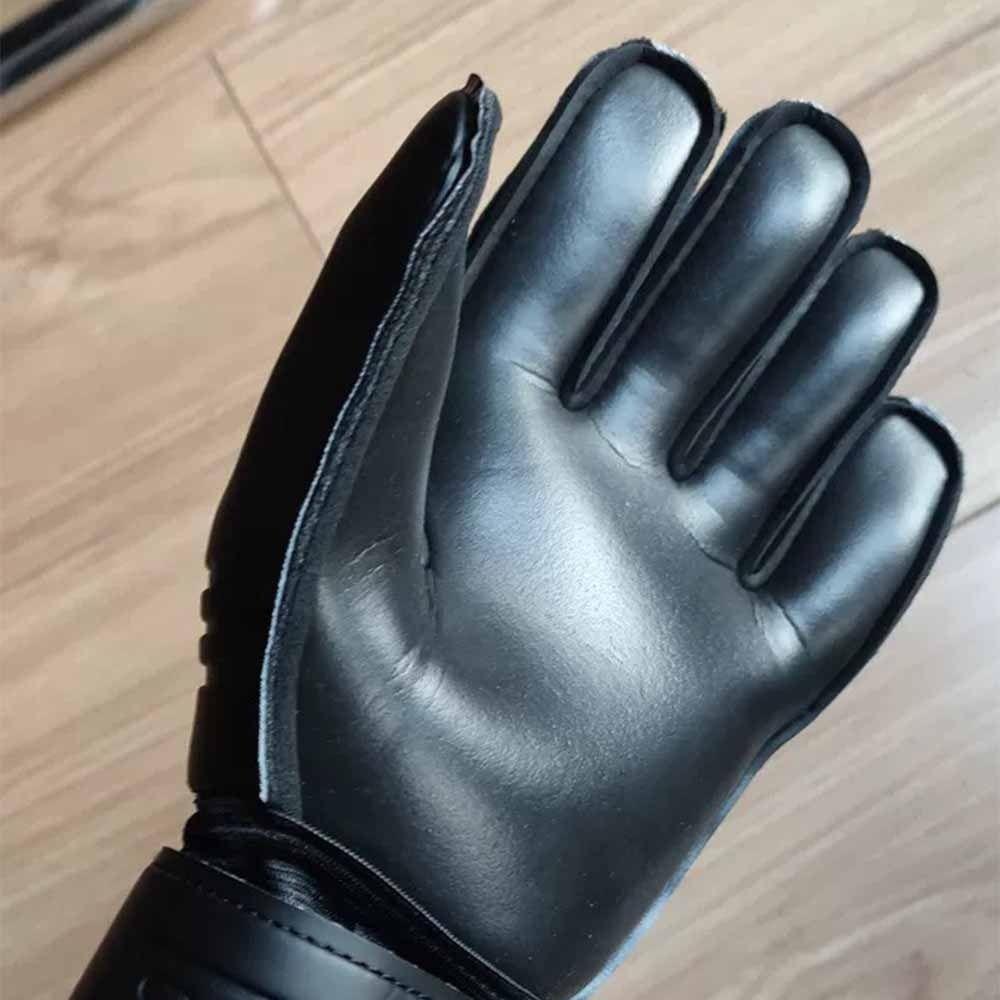 Black Goalie Gloves Finger Protection Football Goalkeeper Gloves  Soccer Training