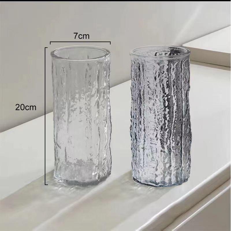 Internet Celebrity Style Transparent Glass Vase for Hydroponic Flower Arrangements - Gypsophila Display for Living Room or Dining Table