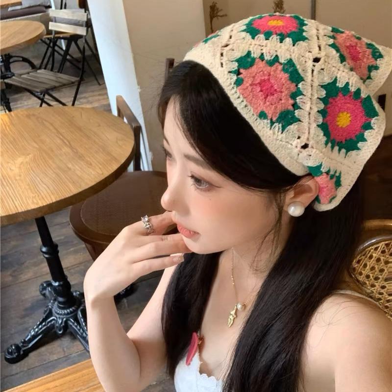 Pastoral Knitted Wool Headband - Cute, Simple Triangle Style Hair Accessory for Women