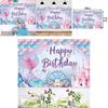 Mermaid Birthday Party Backdrop Fabric For Childrens Event Decoration