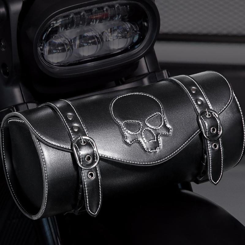 Motorbike Tool Bag Front Fork Handlebar Bag Storage Pouch Universal Front Bag Motorcycle Front Bag Vintage Saddlebag